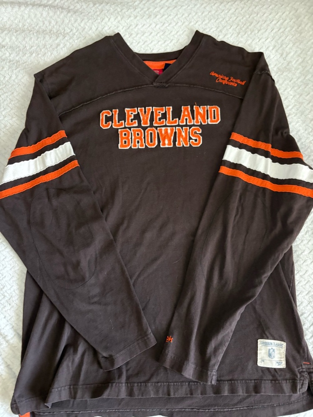 NFL Cleveland Browns Brown & Orange Long Sleeve Tee